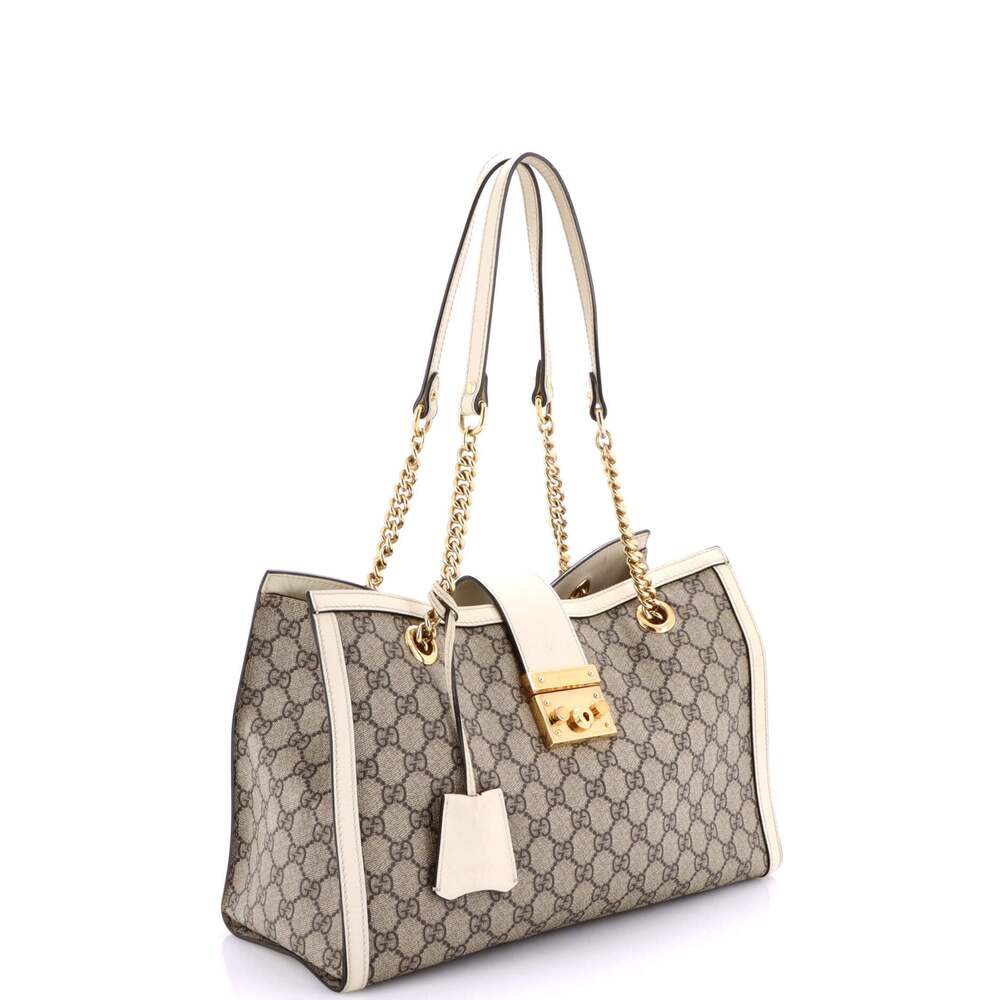 Gucci Padlock Chain Tote Gg Coated #204552G16B - Picture 2 of 6
